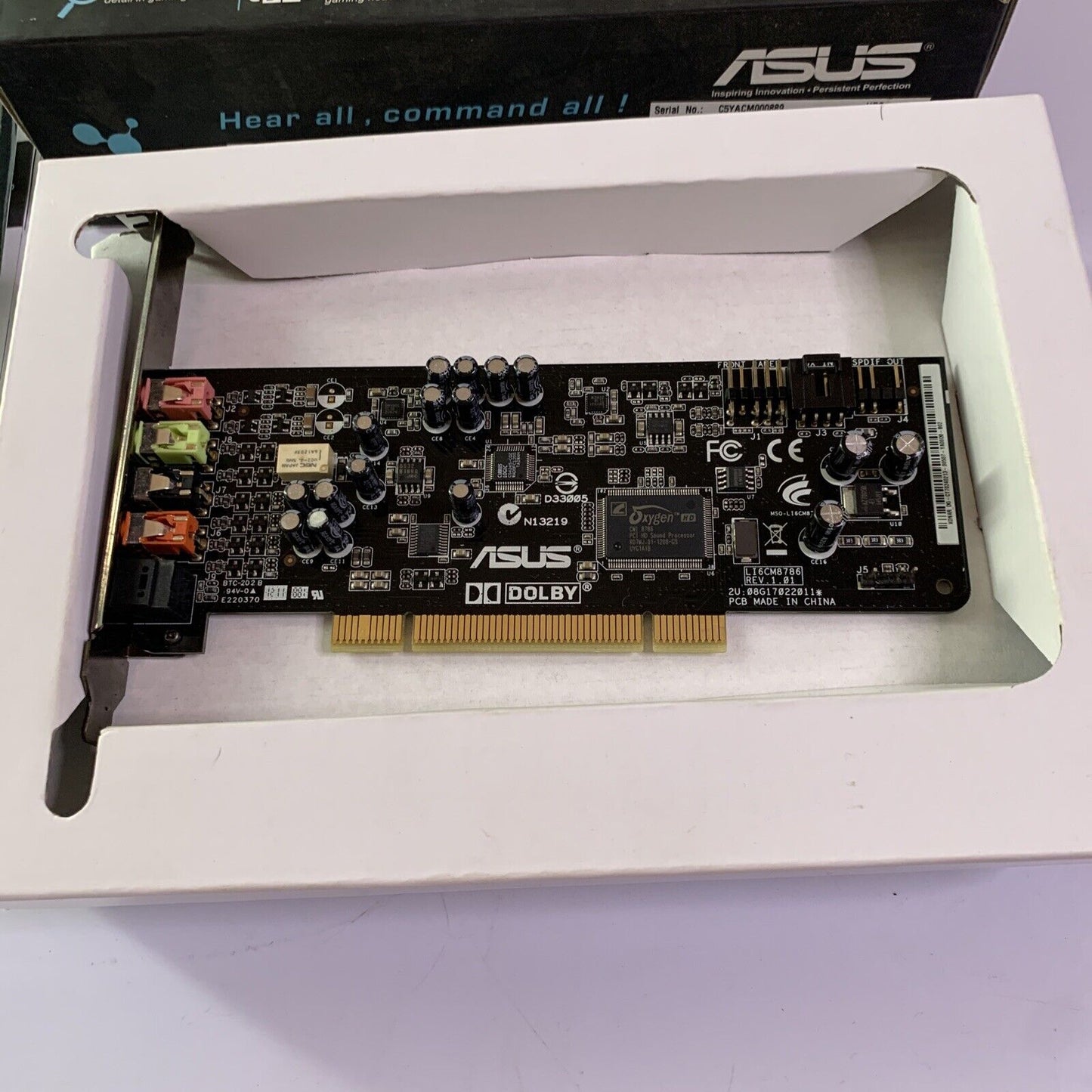 ASUS XONAR DG Headphone Amp & PCI 5.1 Audio Sound Card