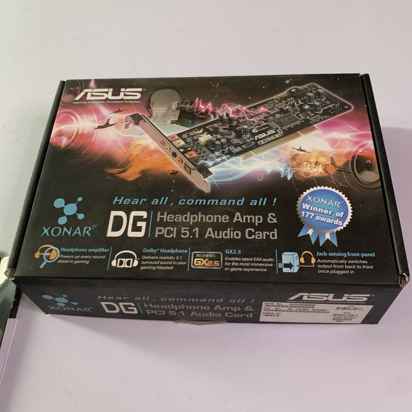 ASUS XONAR DG Headphone Amp & PCI 5.1 Audio Sound Card