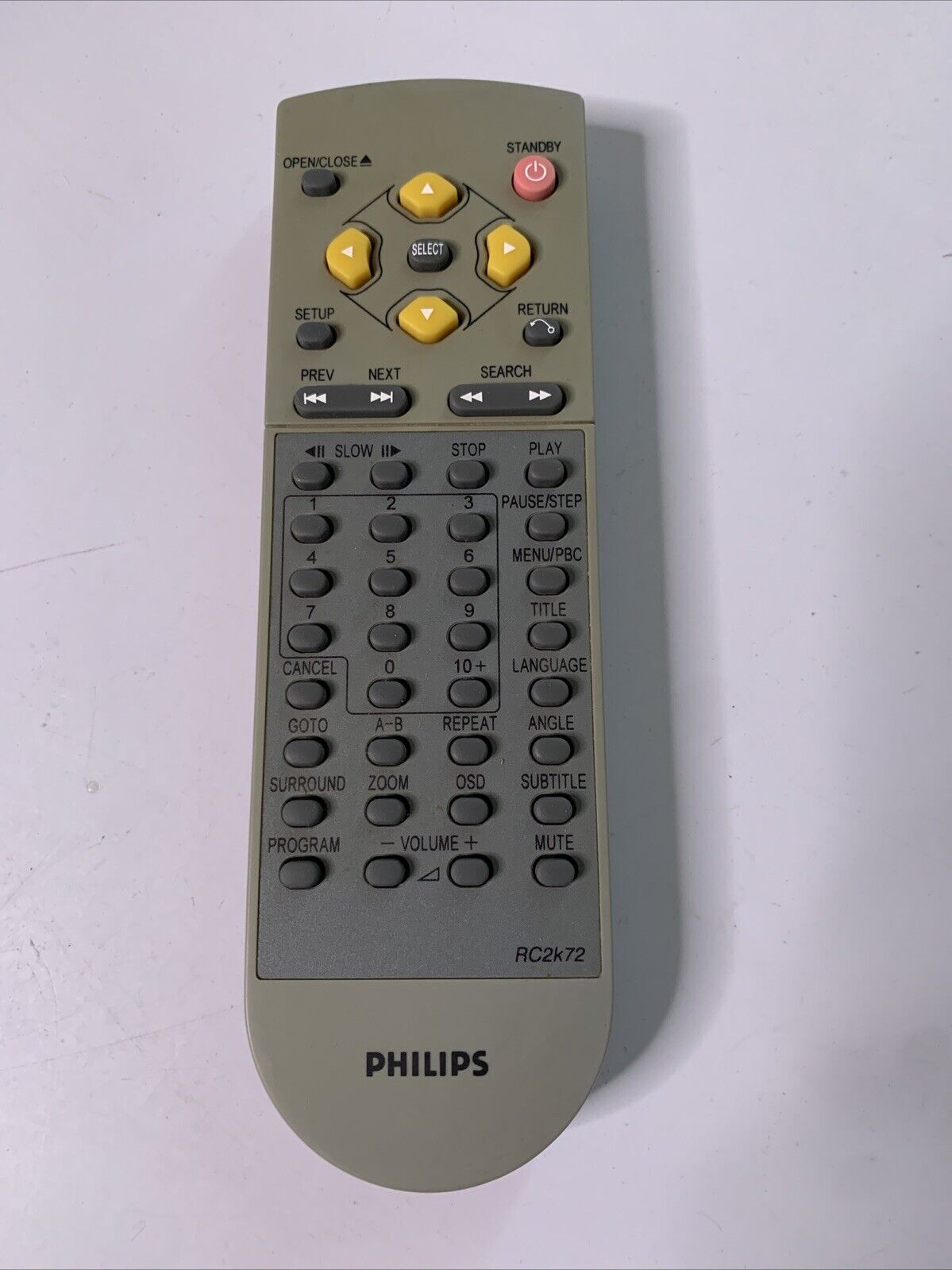 Genuine Philips Remote Control for Philips DVD Player RC2k72