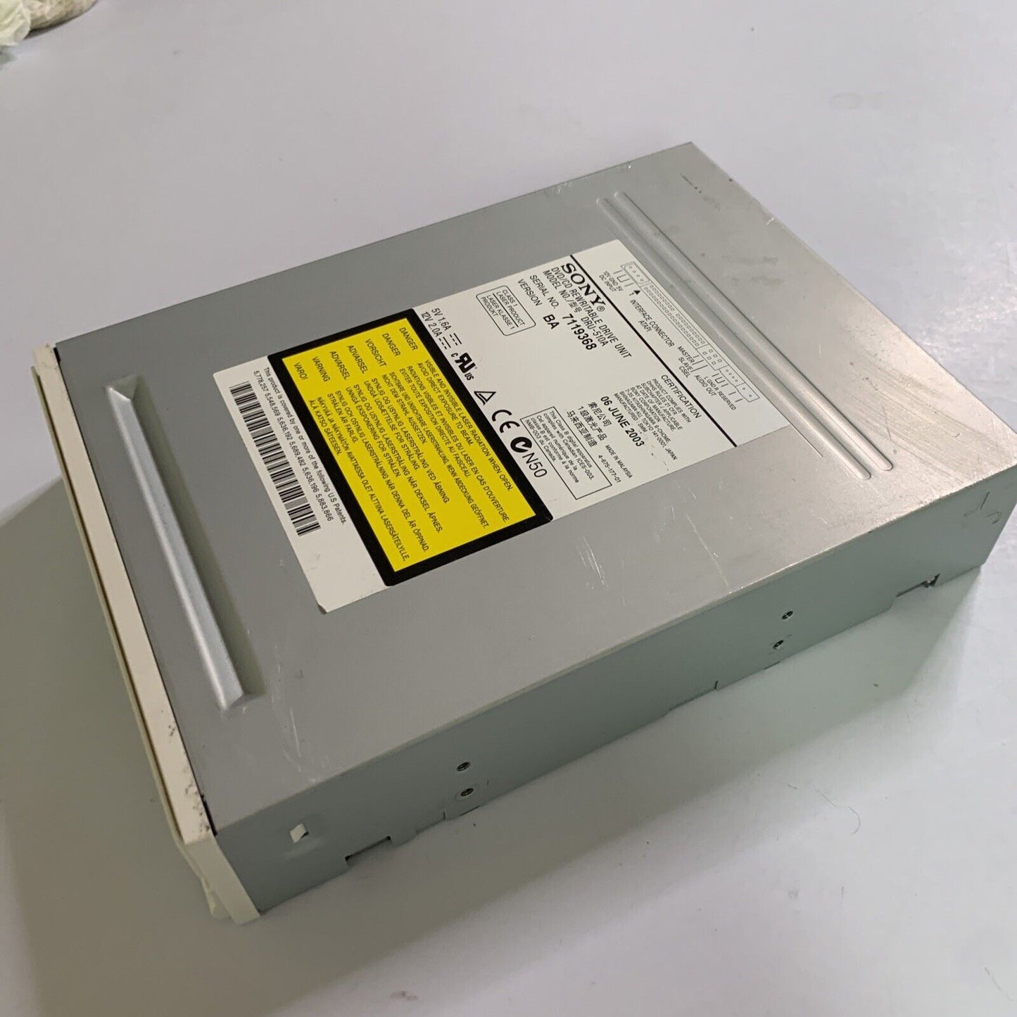 Sony DVD/CD Rewritable Internal Drive IDE DRU-510A