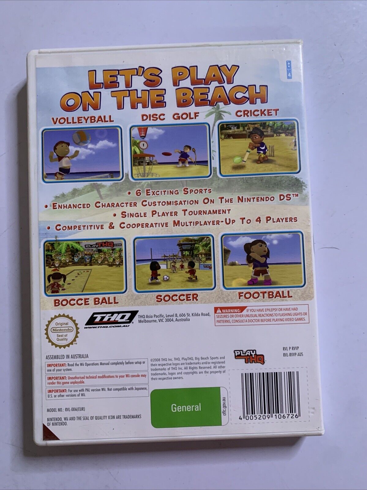 Big Beach Sports  Nintendo Wii PAL 2008 Game Complete