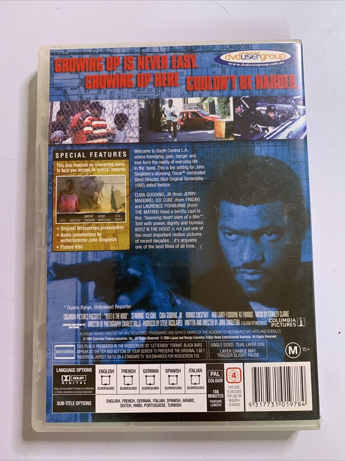 Boyz N the Hood (DVD, 1991) Ice Cube, Cuba Gooding Jr.  Region 4