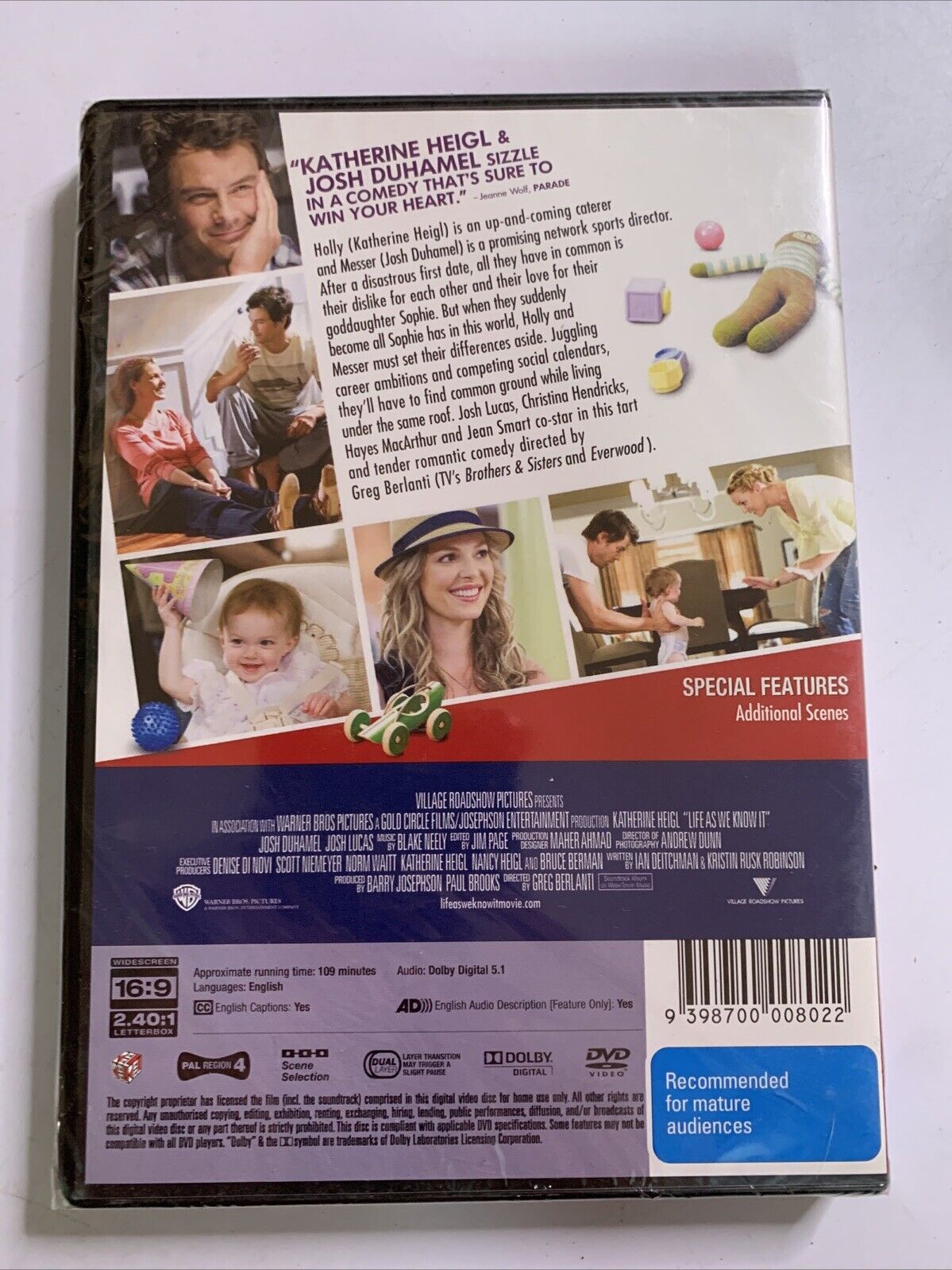 Life As We Know It (DVD, 2010) Katherine Heigl, Josh Duhamel Region 4 NEW Sealed