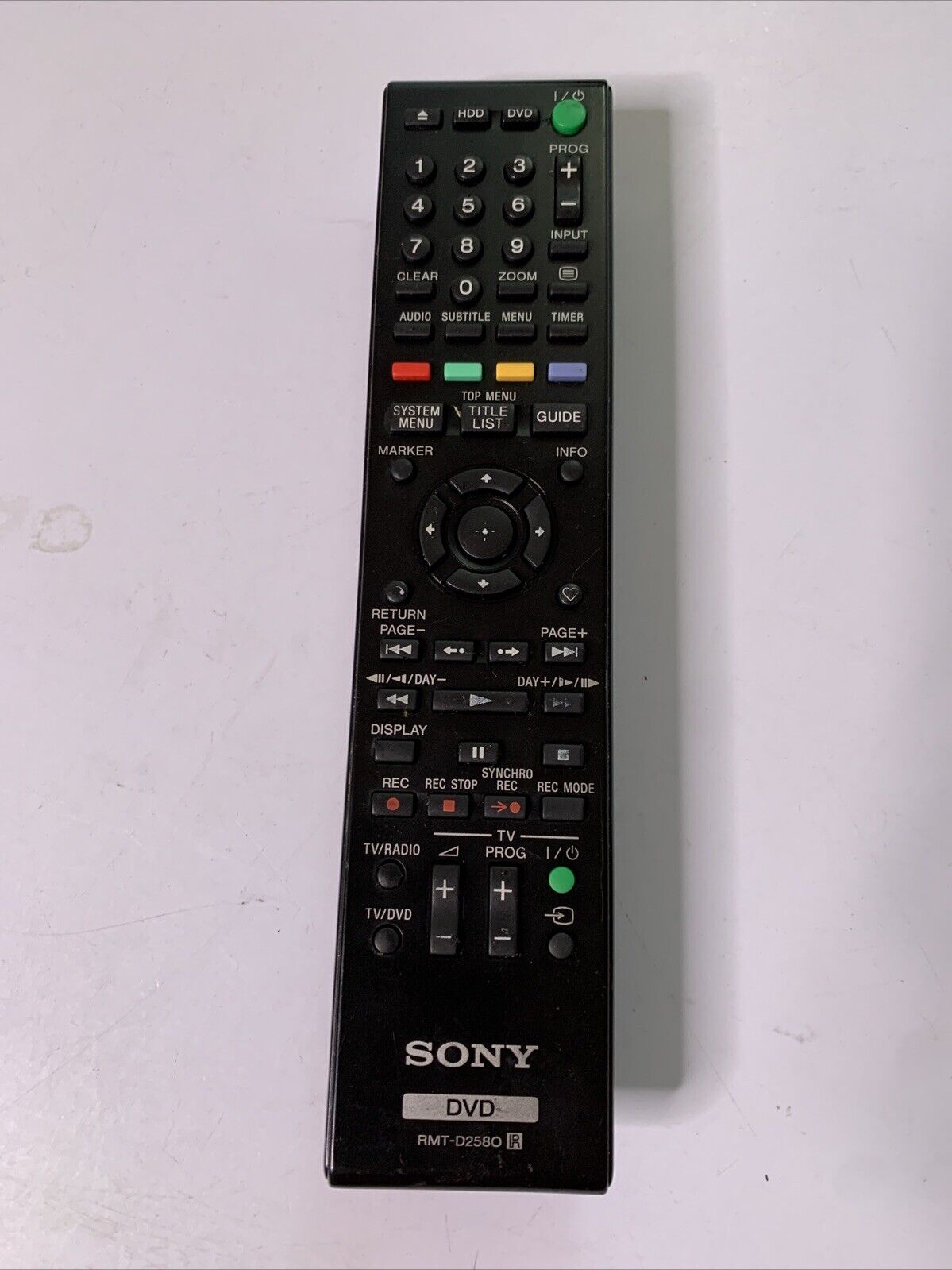 Genuine Sony RMT-D258O Remote Control for Sony DVD DVR HDD Recorder