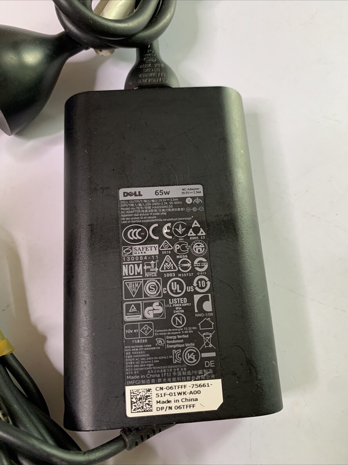 Genuine Dell HA65NM130 65W 19.5V 3.34A AC Adapter Laptop Power Supply Latitude
