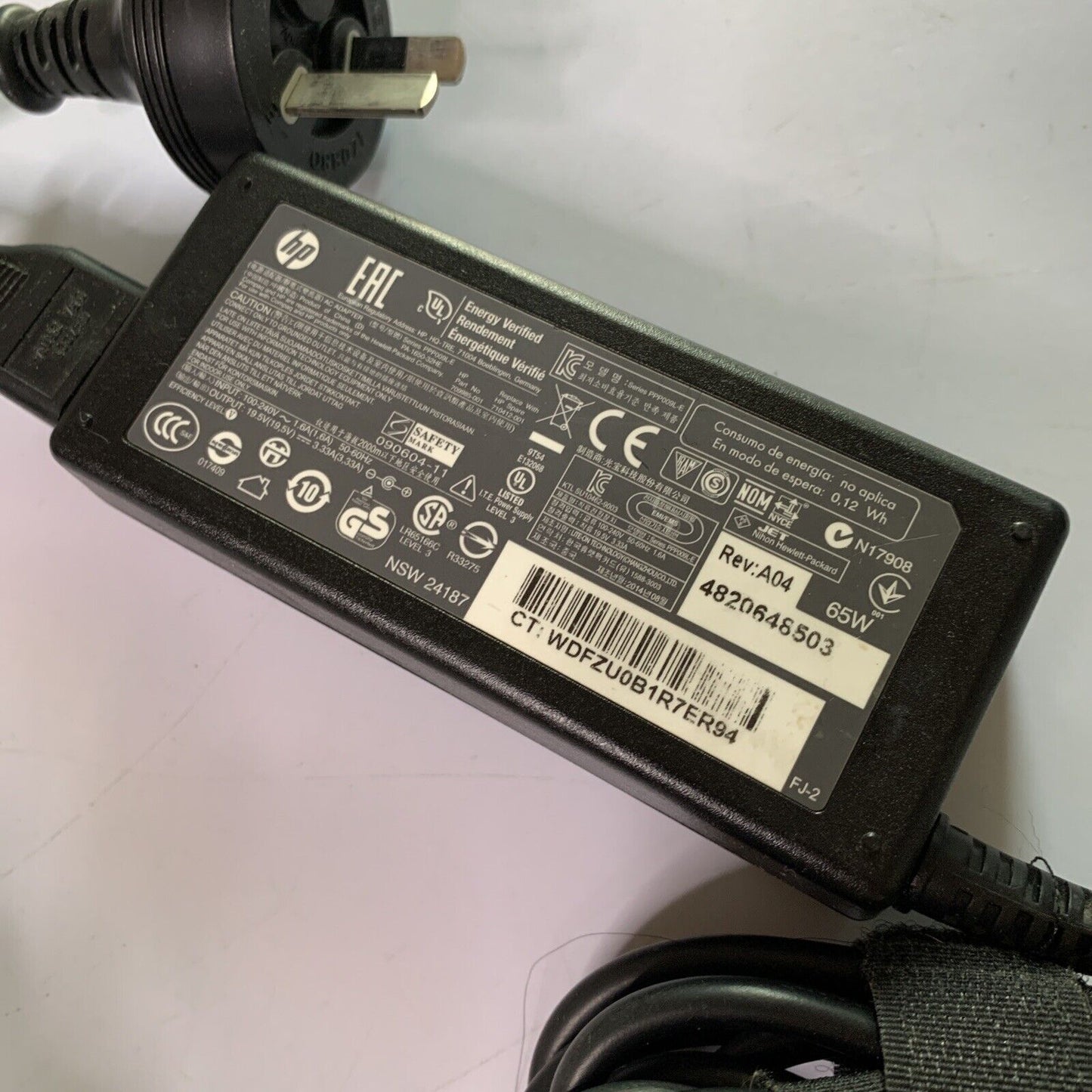 Genuine HP PA-1650-32HE Laptop Power Supply 195V 3.33A Pavilion Chromebook Elite
