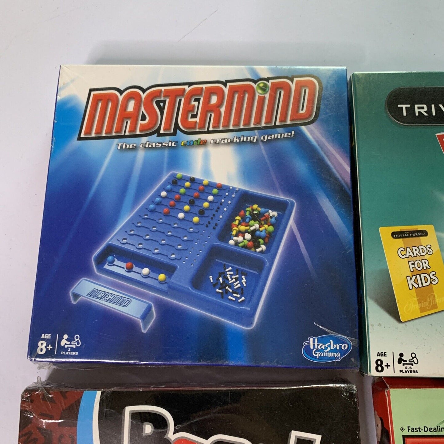 4x Board Games Mastermind Boggle Trivial Pursuit Monopoly