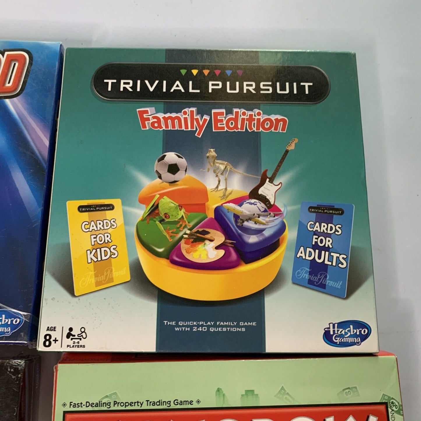 4x Board Games Mastermind Boggle Trivial Pursuit Monopoly