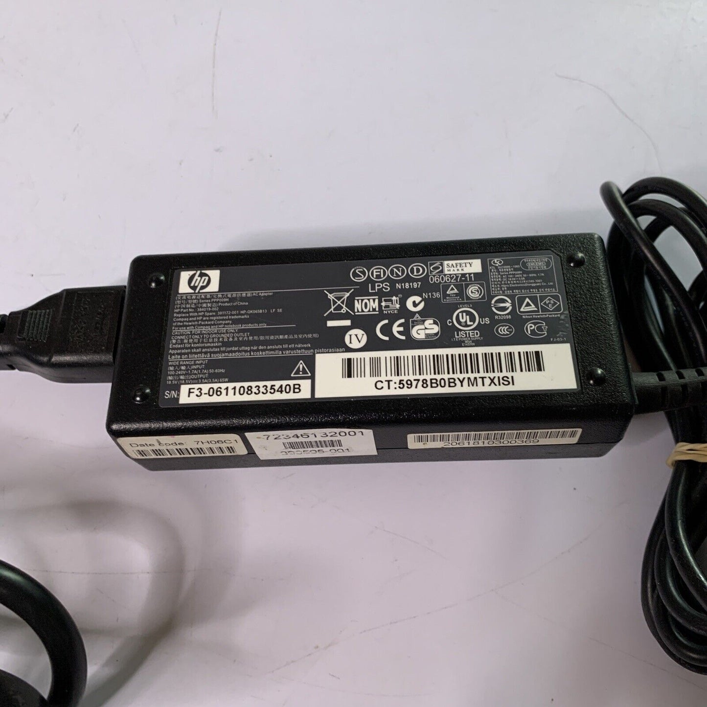 Genuine HP Laptop Notebook Power Supply PPP009H 384019-002 19.5V 3.5A