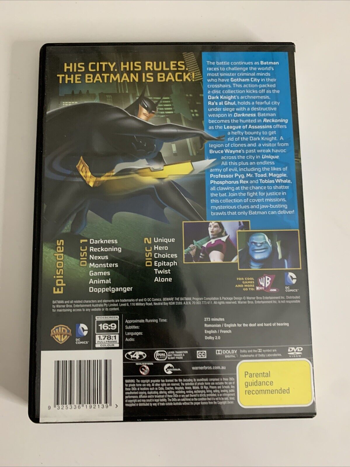 Beware the Batman : Dark Justice Season 1 Vol 2 (DVD, 2014, 2-Disc) Region 4