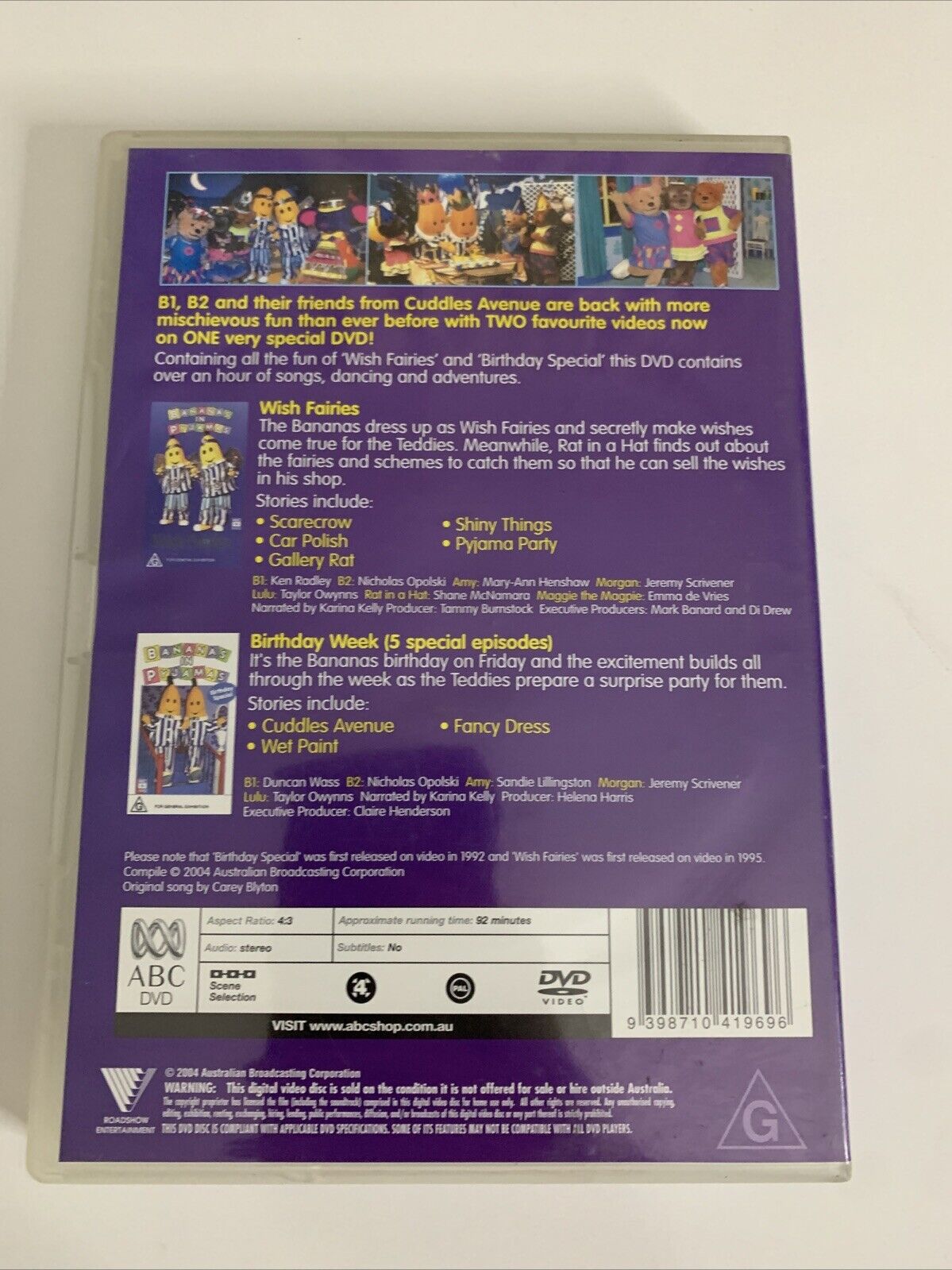 Bananas in Pyjamas Wish Fairies & Birthday Special (DVD, 1999) Region 4