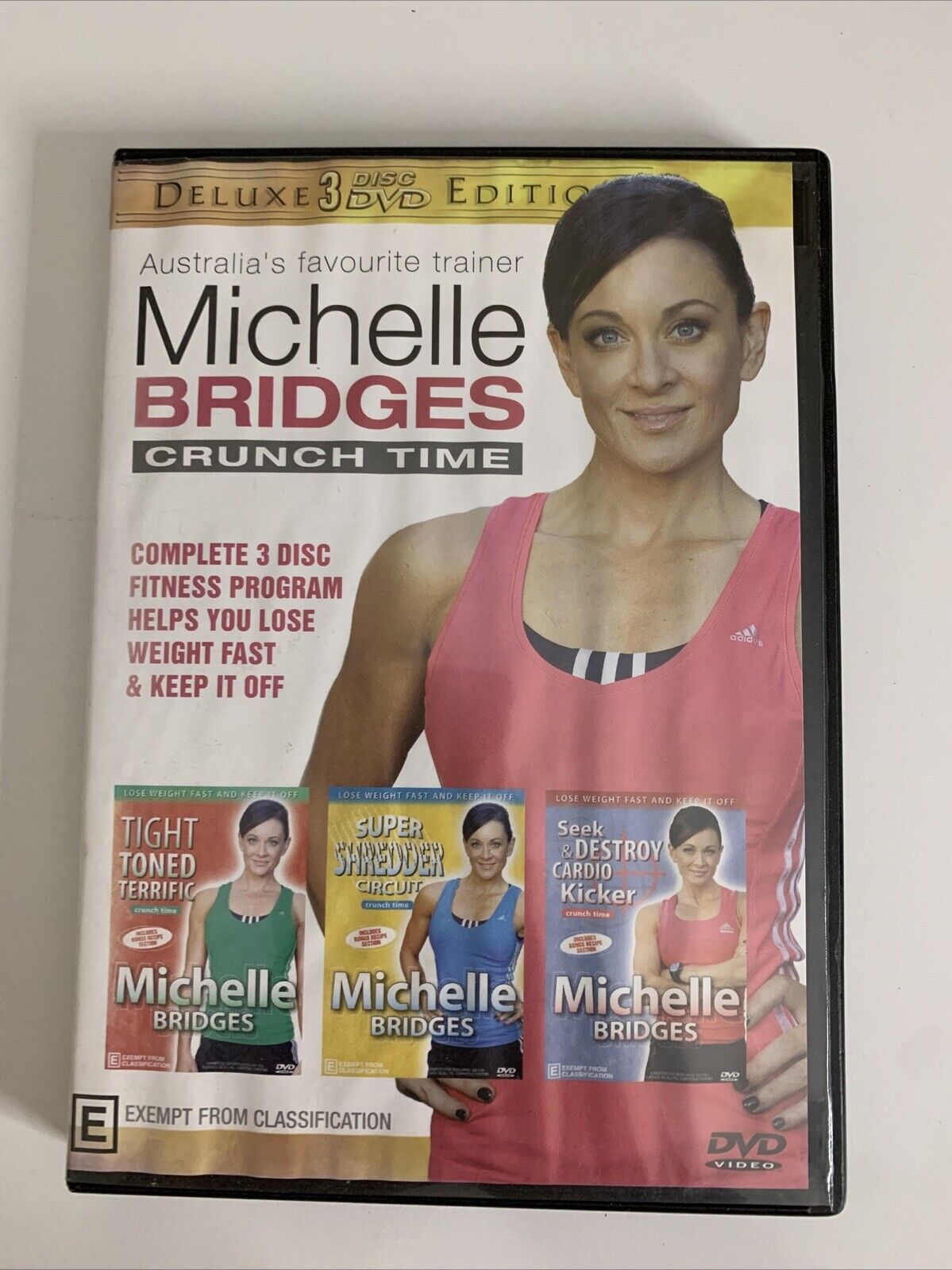 Michelle Bridges Crunch Time Deluxe Edition (DVD, 3-Disc) All Regions
