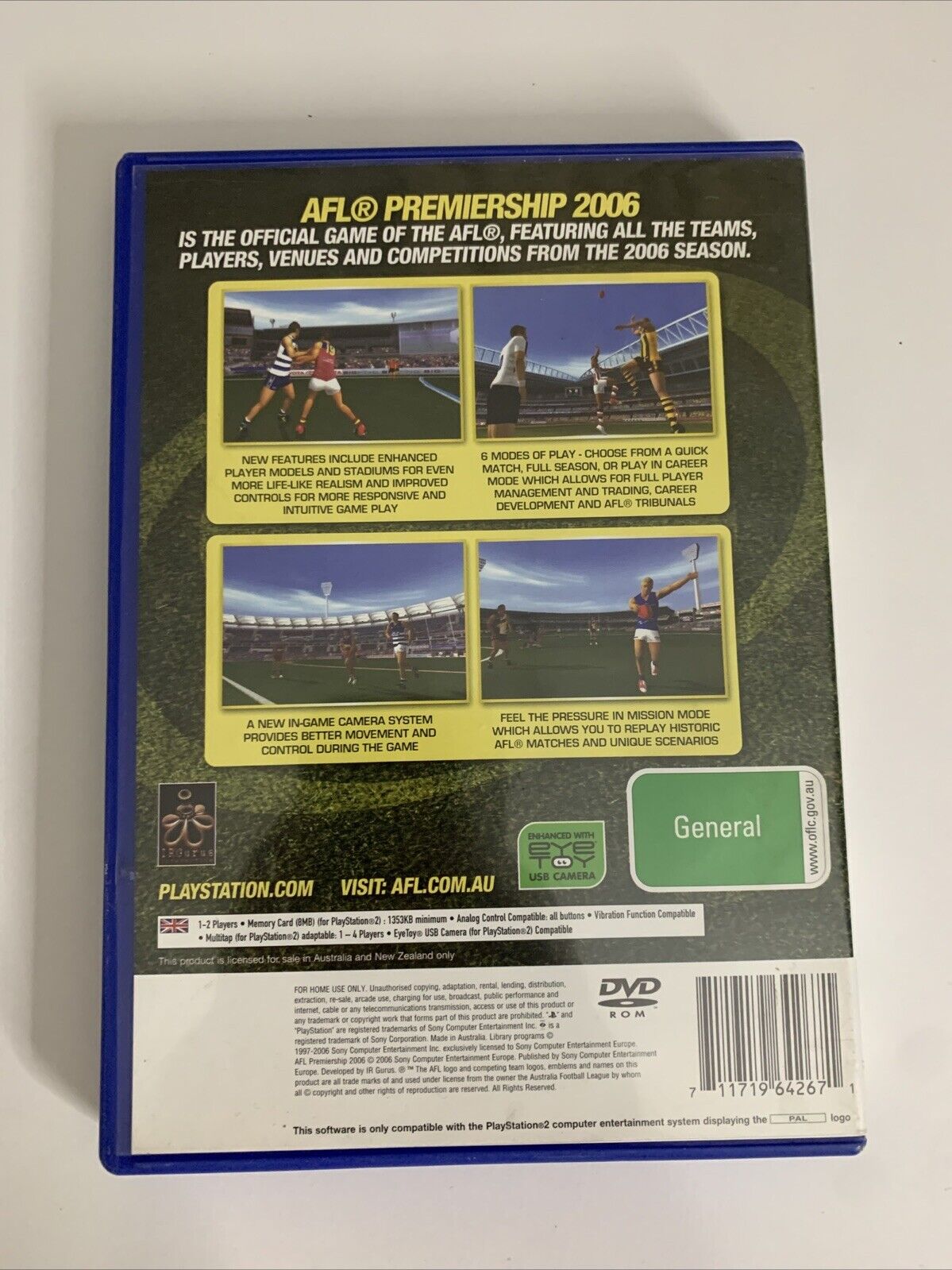 AFL Premiership 2006  PS2 Sony PlayStation 2 PAL Australian Football Game