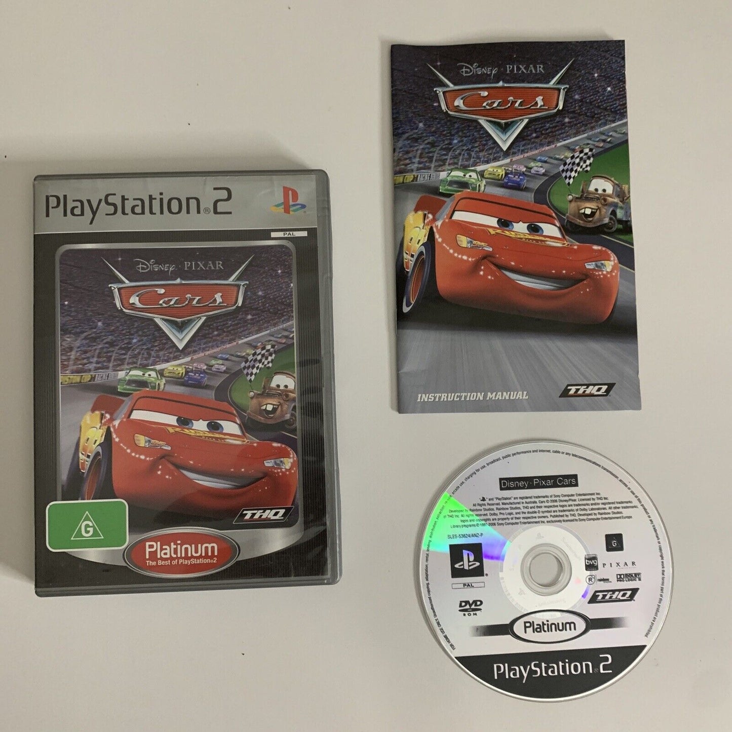 Disney Pixar Cars  PS2 Sony PlayStation 2 PAL 2006 Racing Game Complete