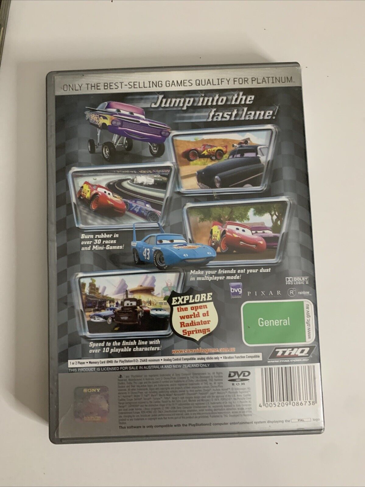 Disney Pixar Cars  PS2 Sony PlayStation 2 PAL 2006 Racing Game Complete