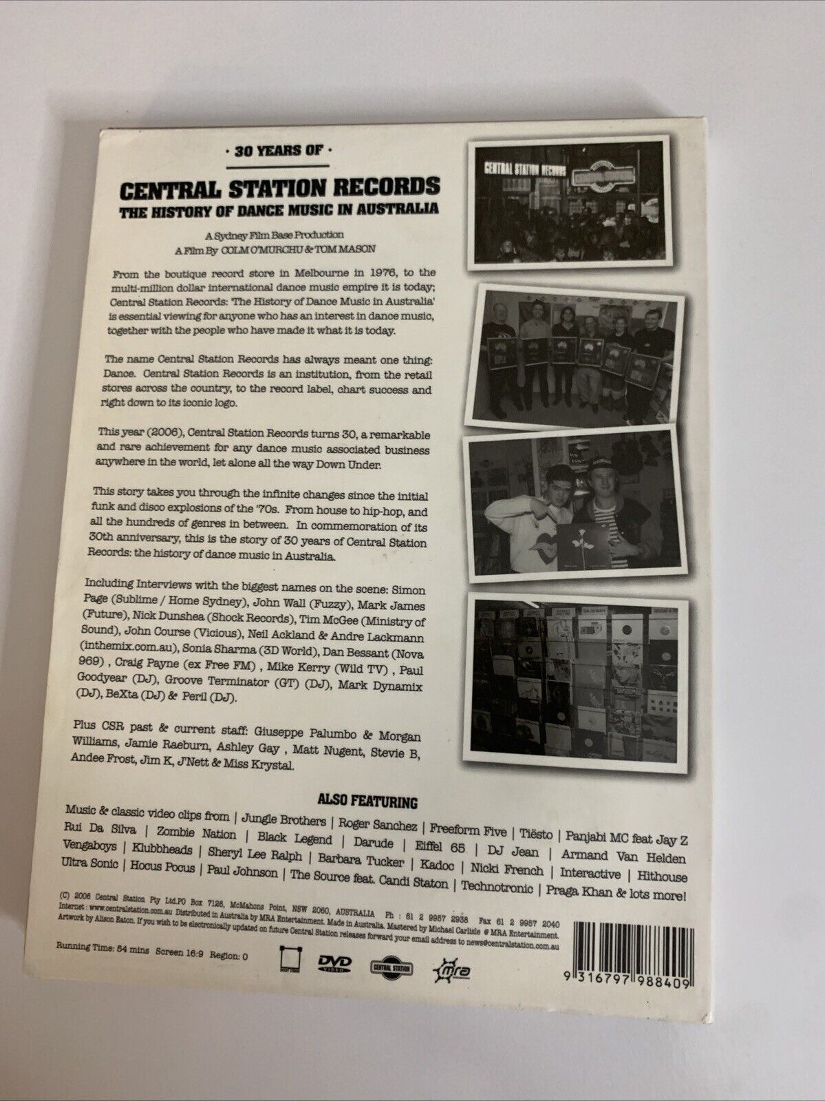 30 Years Of Central Station Records The History Of Dance Music In Australia DVD