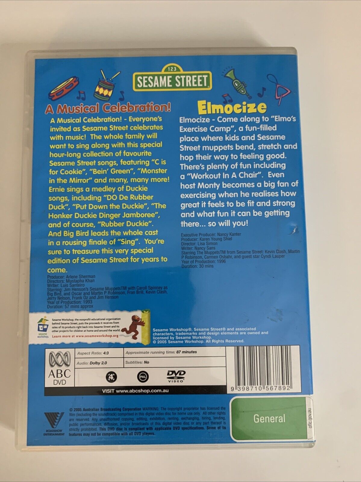 Sesame Street : A Musical Celebration / Elmocize (DVD)