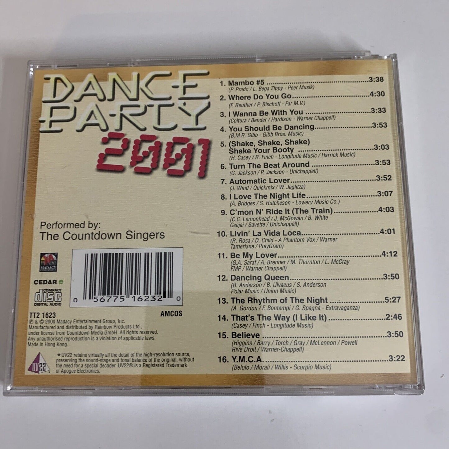 Dance Party 2001 by The Countdown Singers (CD, 2000) Album