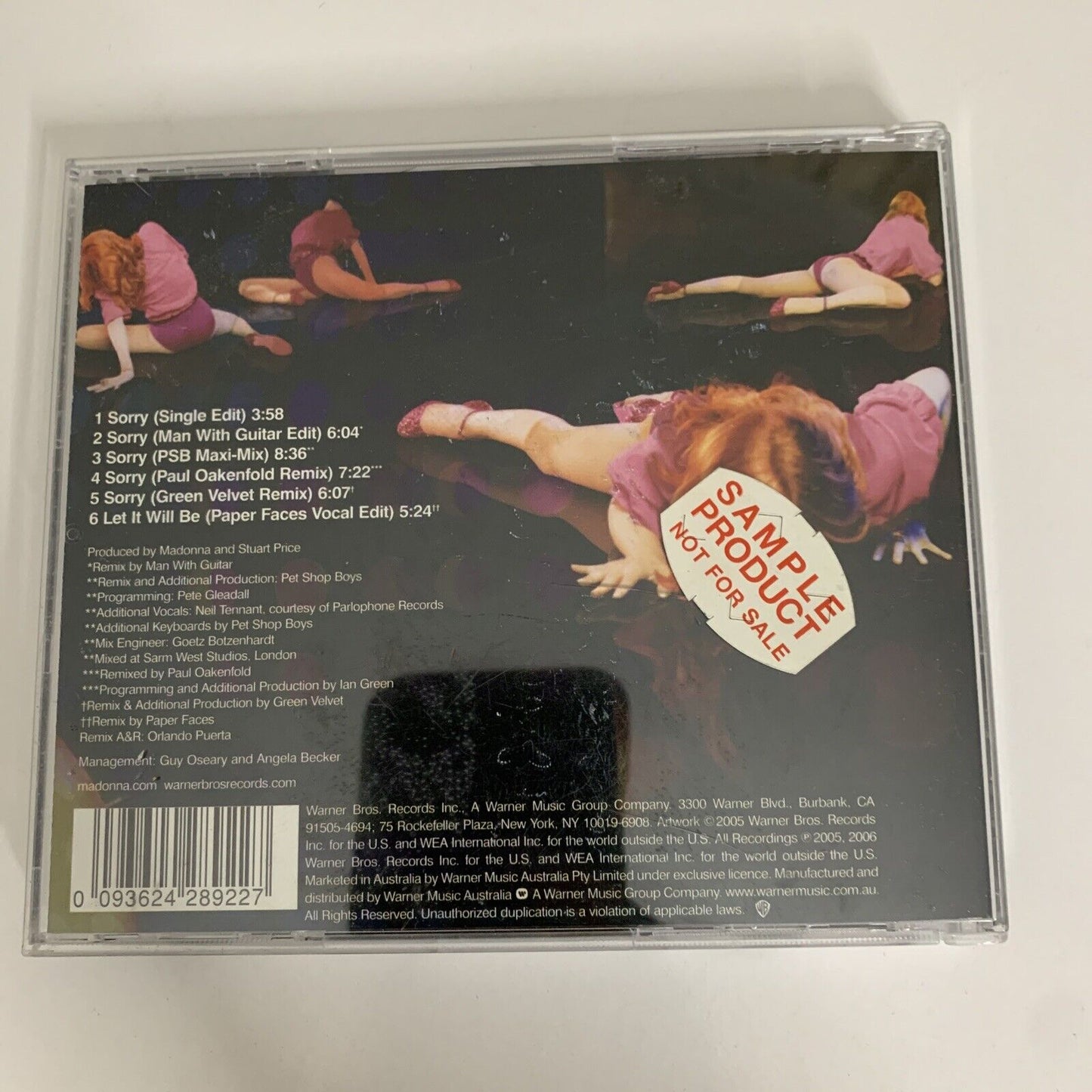 Sorry by Madonna (CD, 2006) Warner Bros Records