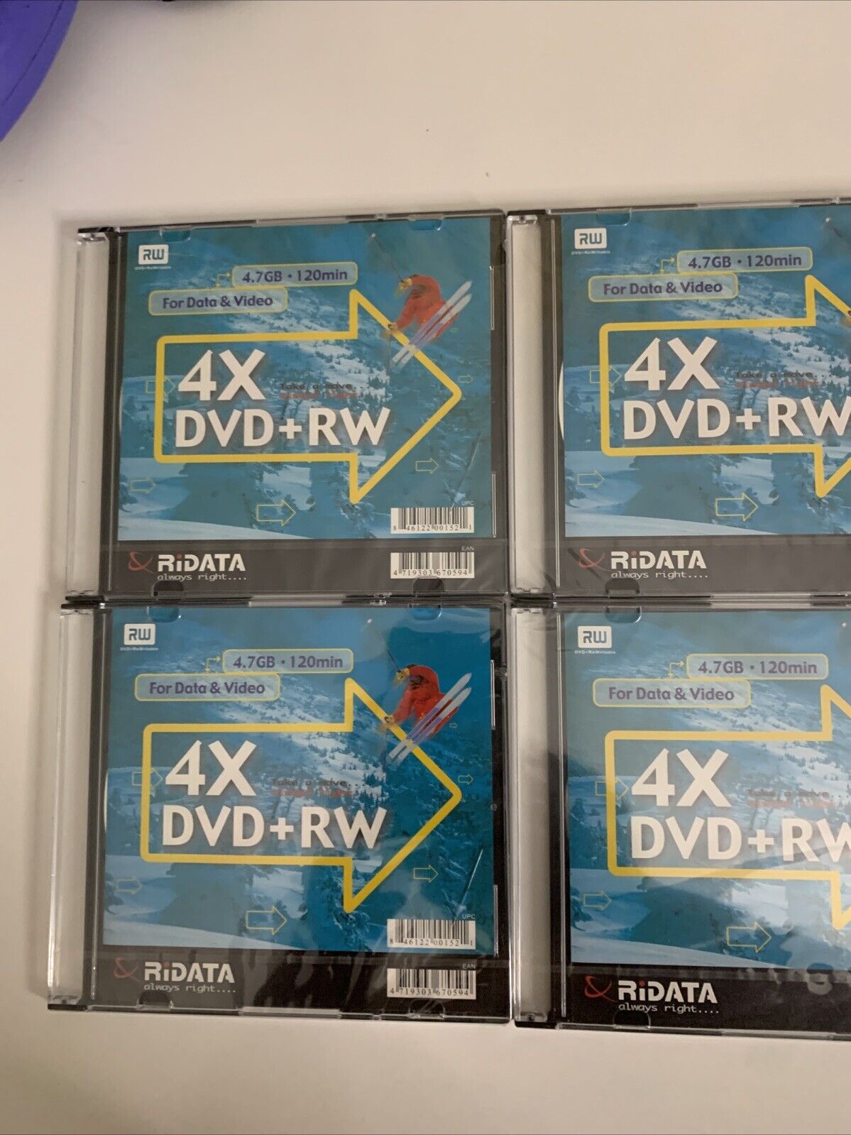 6x DVD+RW Re-Writable Blank Media RiData  NEW Sealed