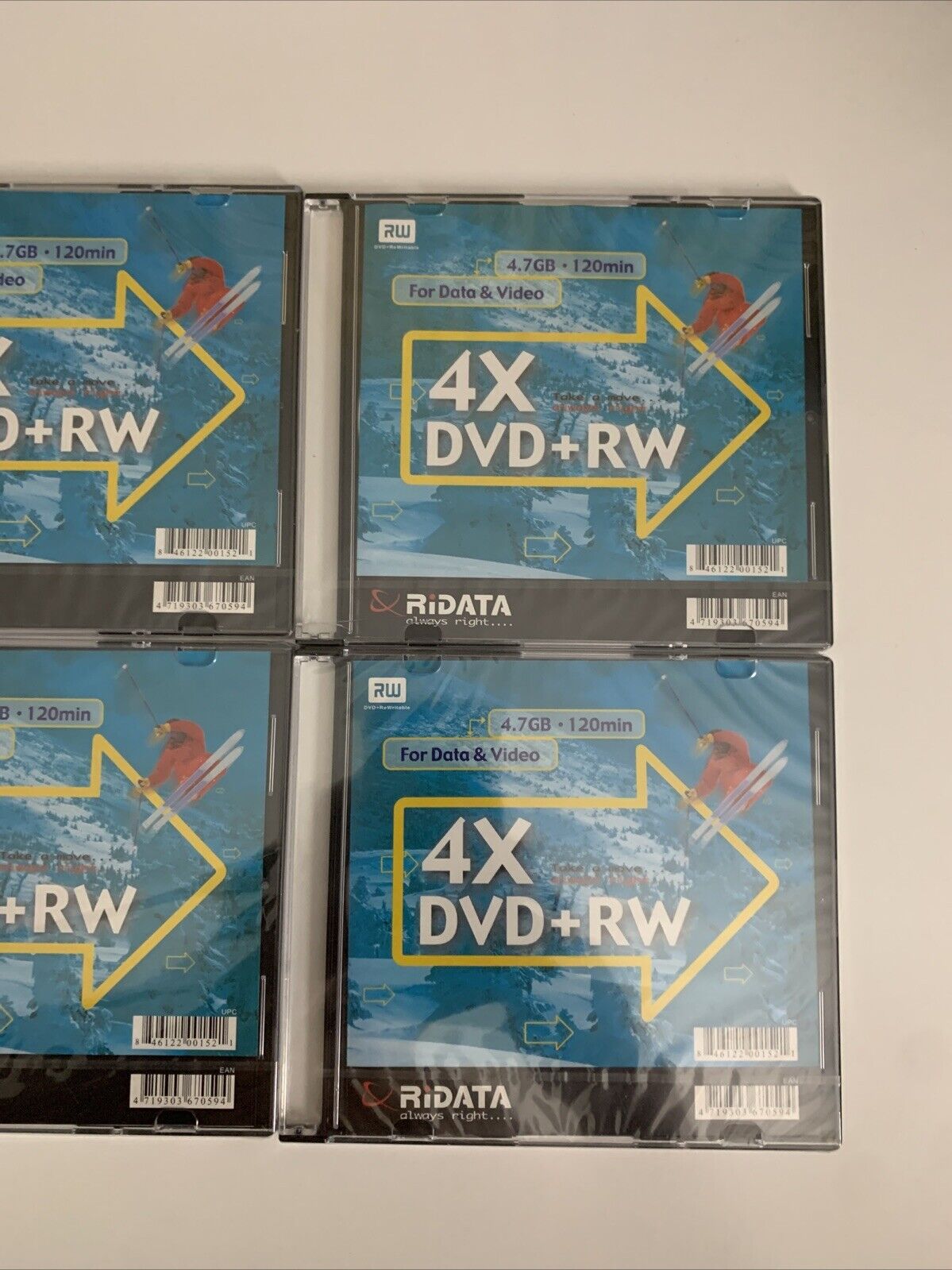 6x DVD+RW Re-Writable Blank Media RiData  NEW Sealed