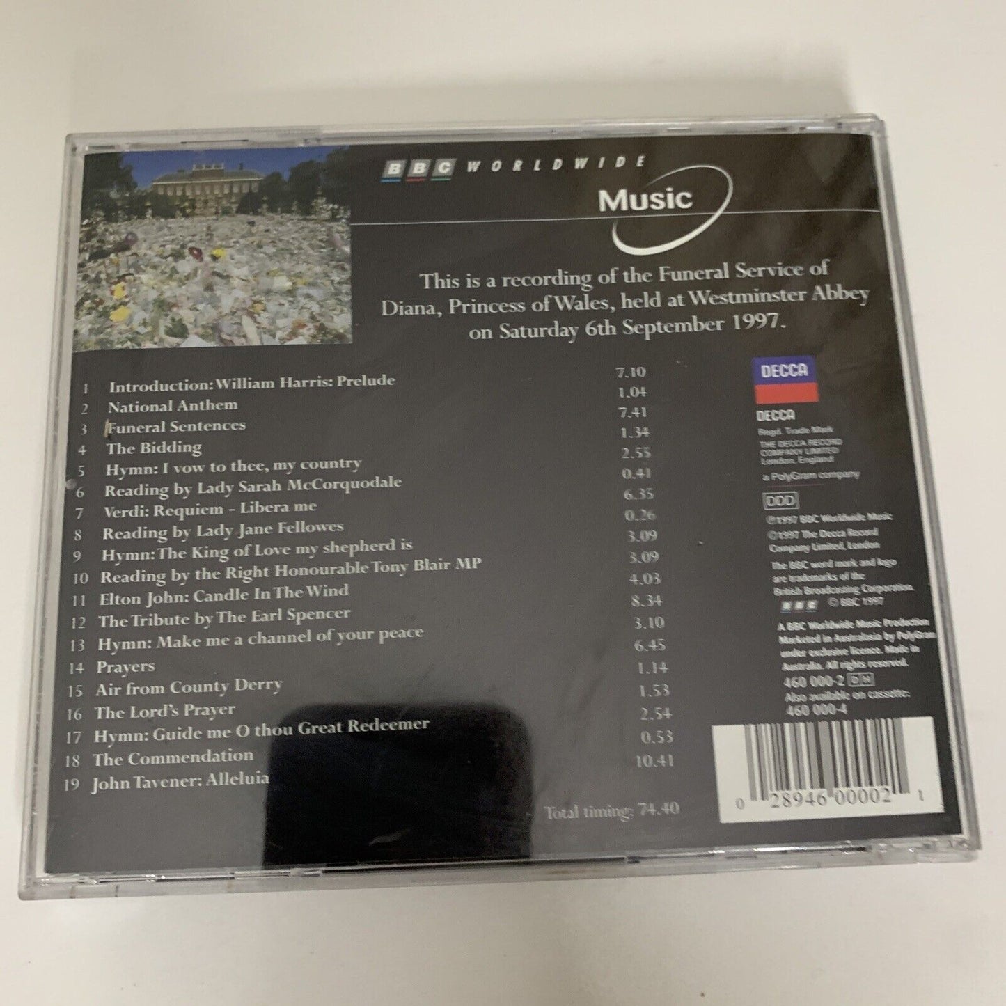 Diana: 1961-1997 The BBC Recording Of The Funeral Service (CD, 1997)