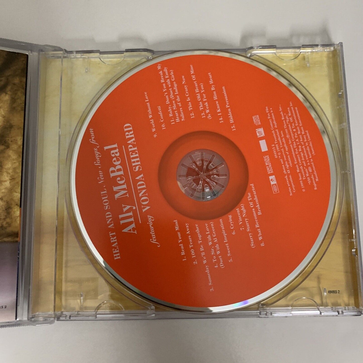 Heart And Soul (New Songs From Ally McBeal) by Vonda Shepard (CD, 1999) Album