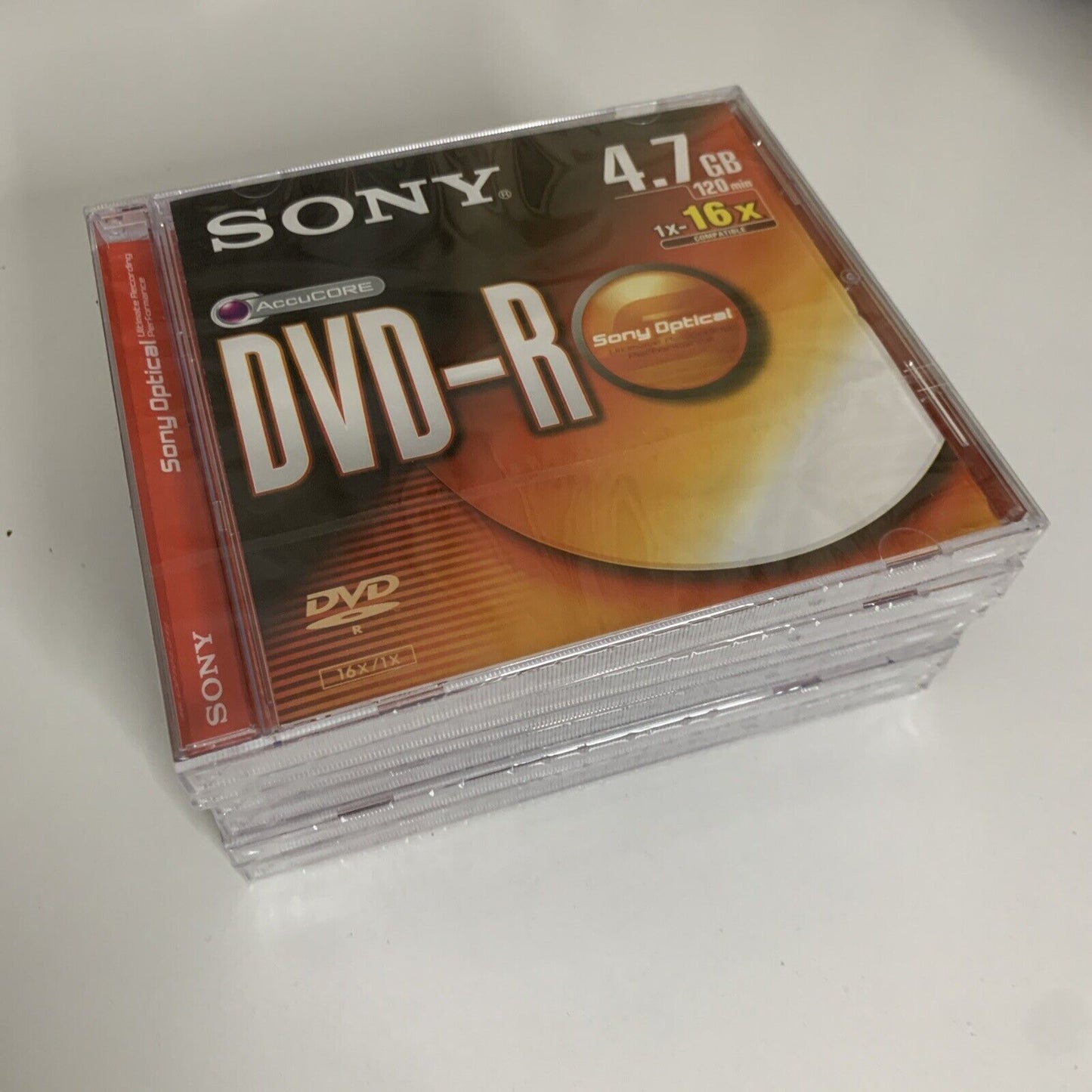 6x SONY DVD-R 4.7GB 120 Min DVD Blank Media NEW Sealed