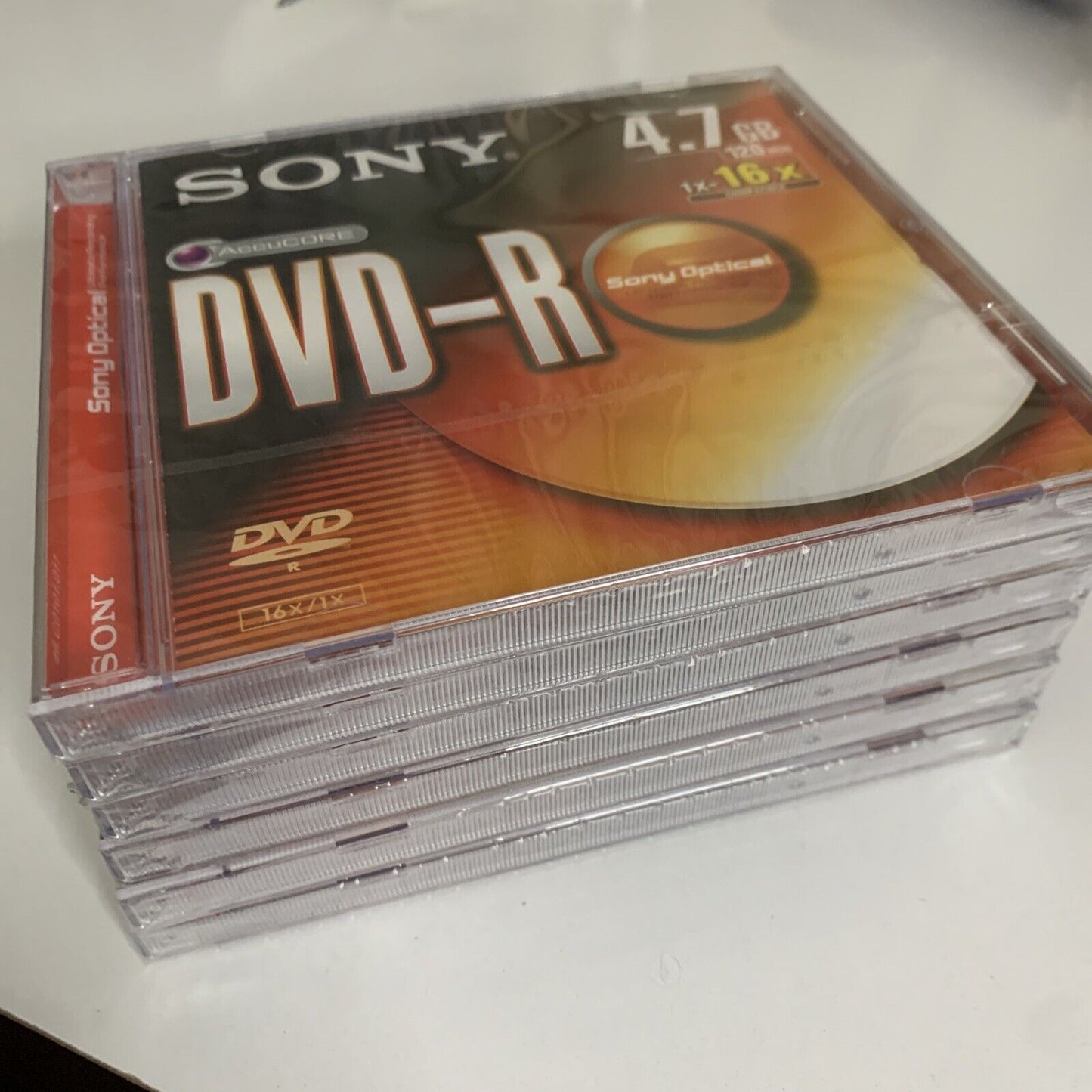 6x SONY DVD-R 4.7GB 120 Min DVD Blank Media NEW Sealed