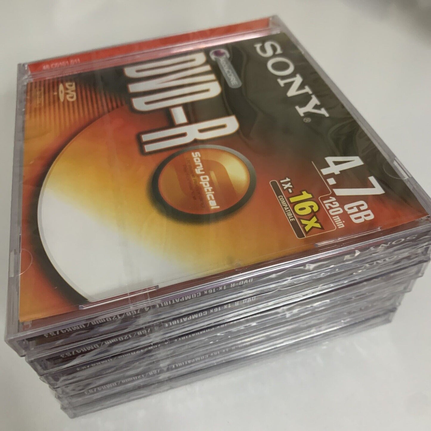 6x SONY DVD-R 4.7GB 120 Min DVD Blank Media NEW Sealed