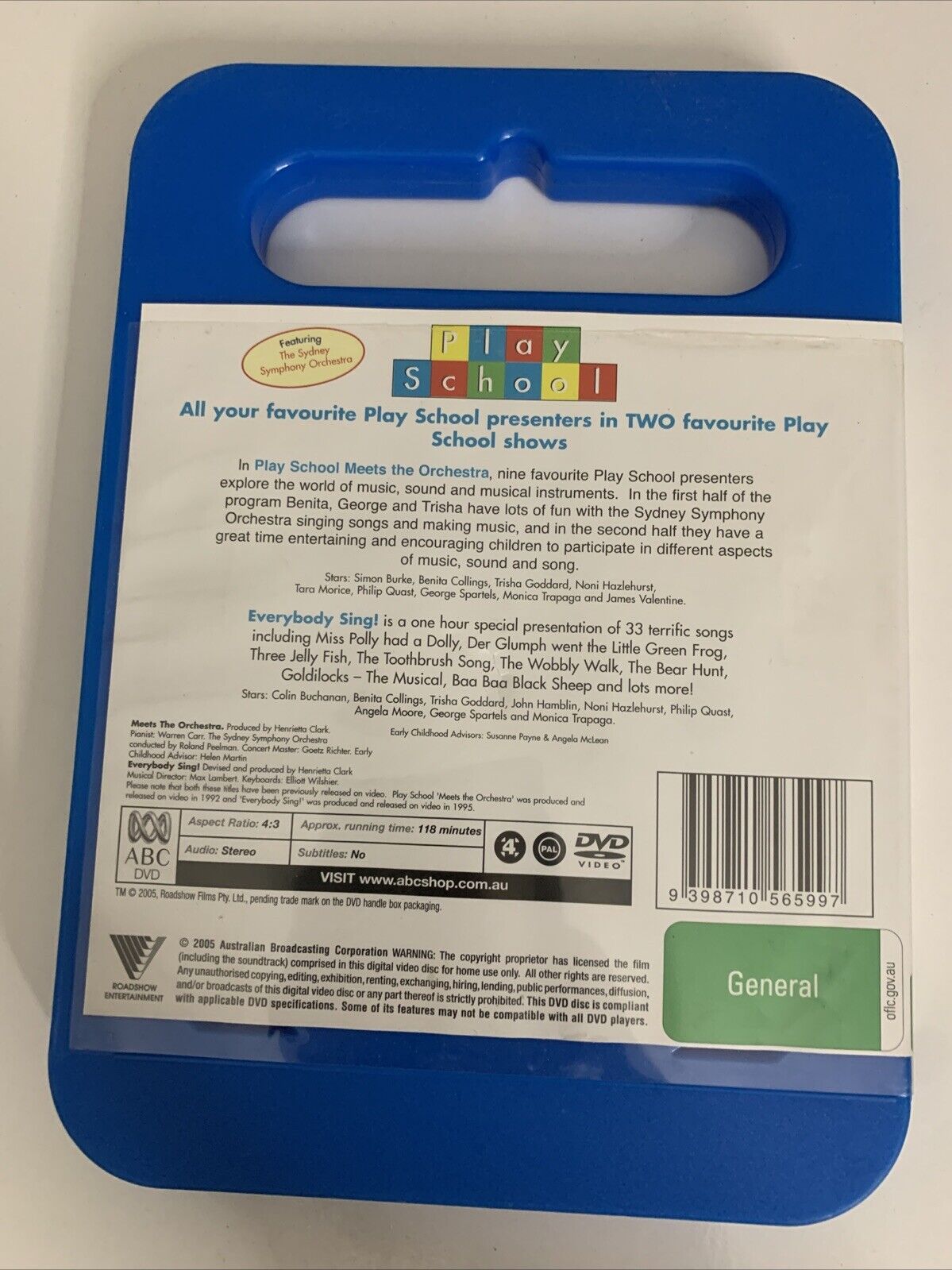 Play School Meets the Orchestra and Everybody Sing! (DVD, 1995) Region 4