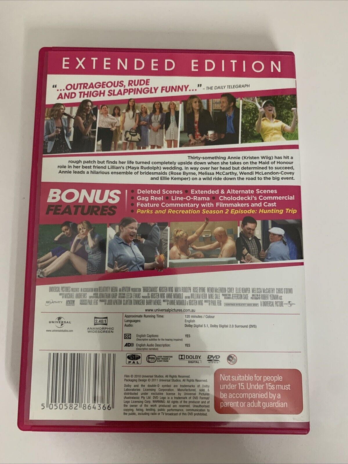 Brides Maids Extended Edition (DVD, 2011) Kristen Wiig, Terry Crews Region 4