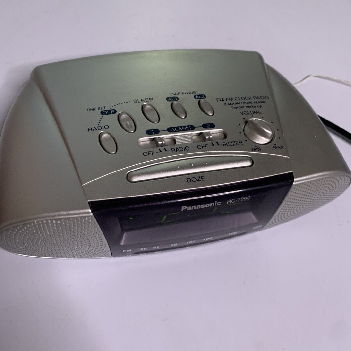 Panasonic RC-7290 Alarm Clock Radio AM/FM Snooze Function