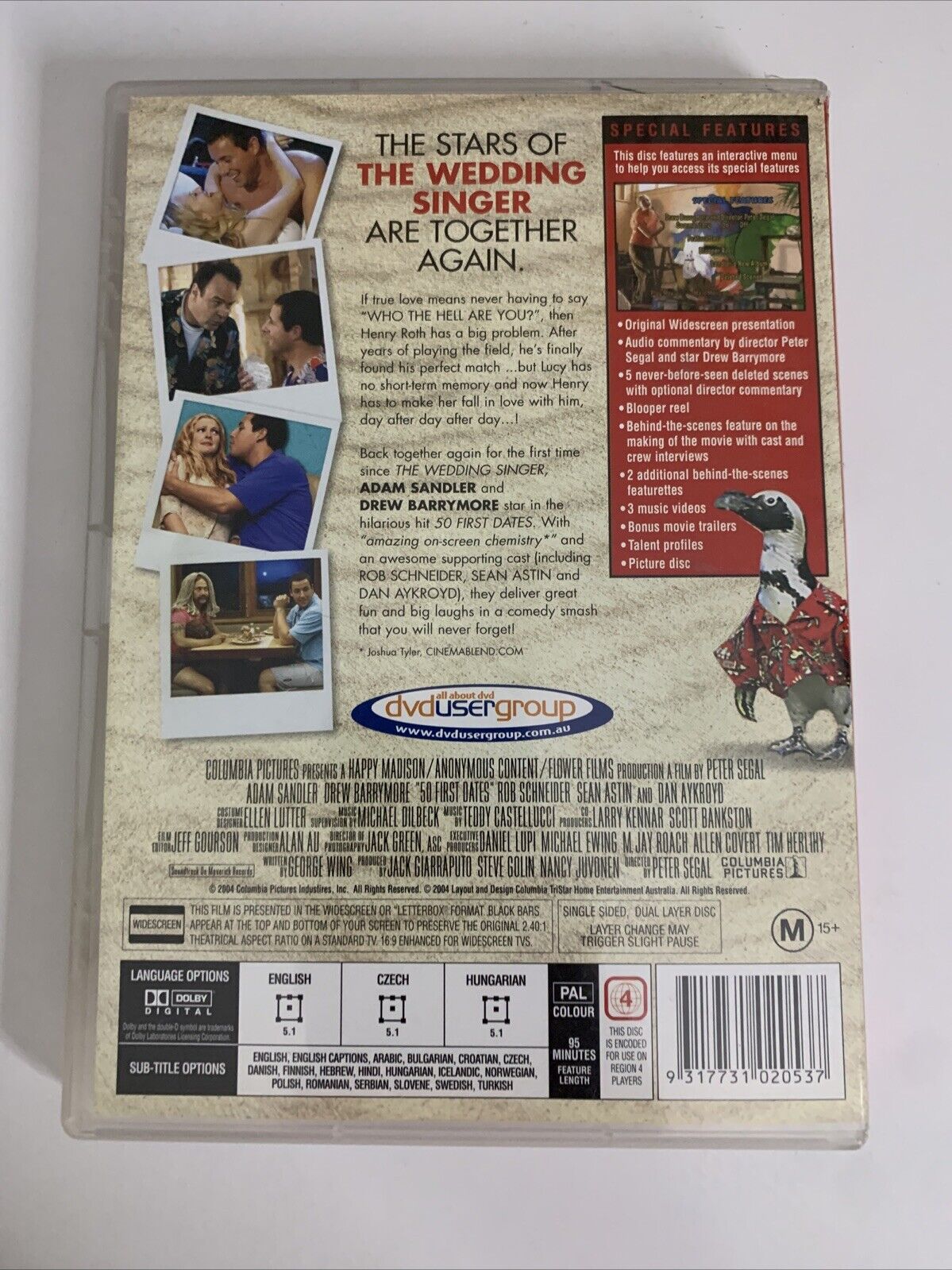 50 First Dates Collector's Edition (DVD, 2004) Adam Sandler, Drew Barrymore