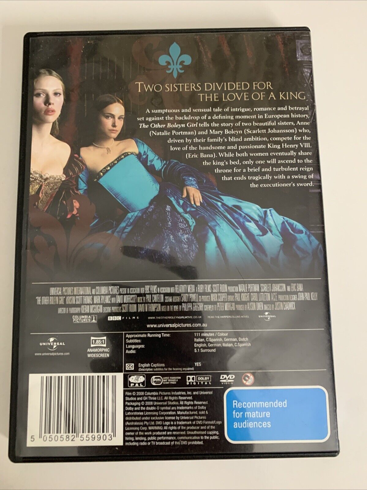 The Other Boleyn Girl (DVD, 2008) Scarlett Johansson, Benedict Cumberbatch Reg4