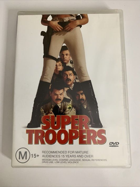 Super Troopers (DVD, 2001) Kevin Heffernan, Jay Chandrasekhar Comedy Region 4