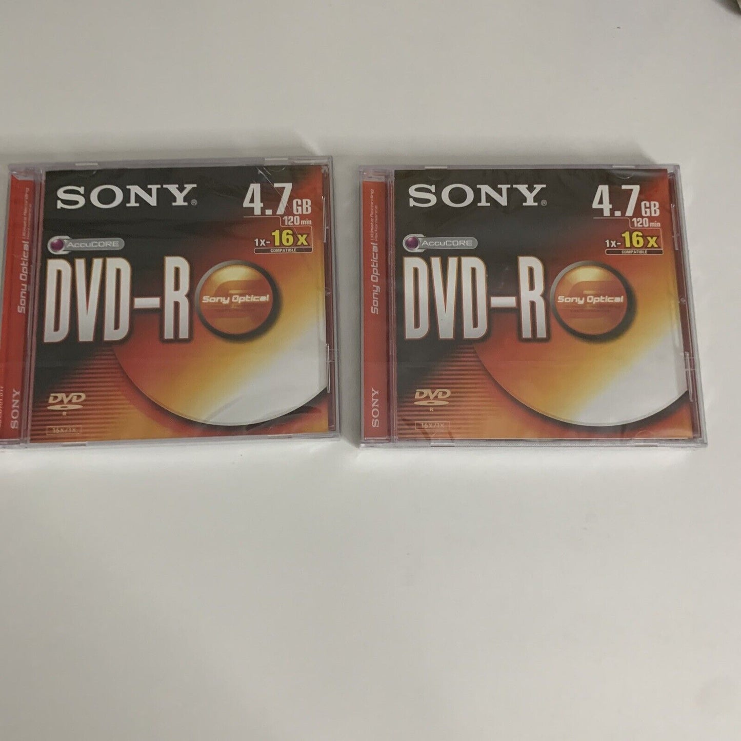 2x  Sony DVD-R Blank 120 minutes 4.7 GB New & Sealed