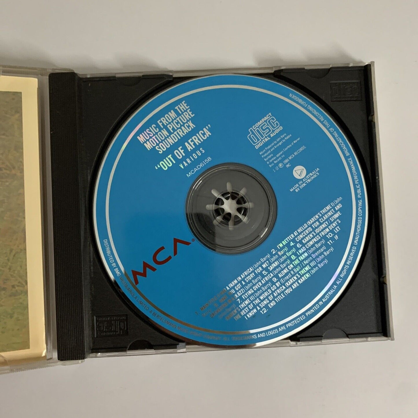 Out of Africa Film Soundtrack by John Barry (CD, 1990) Album