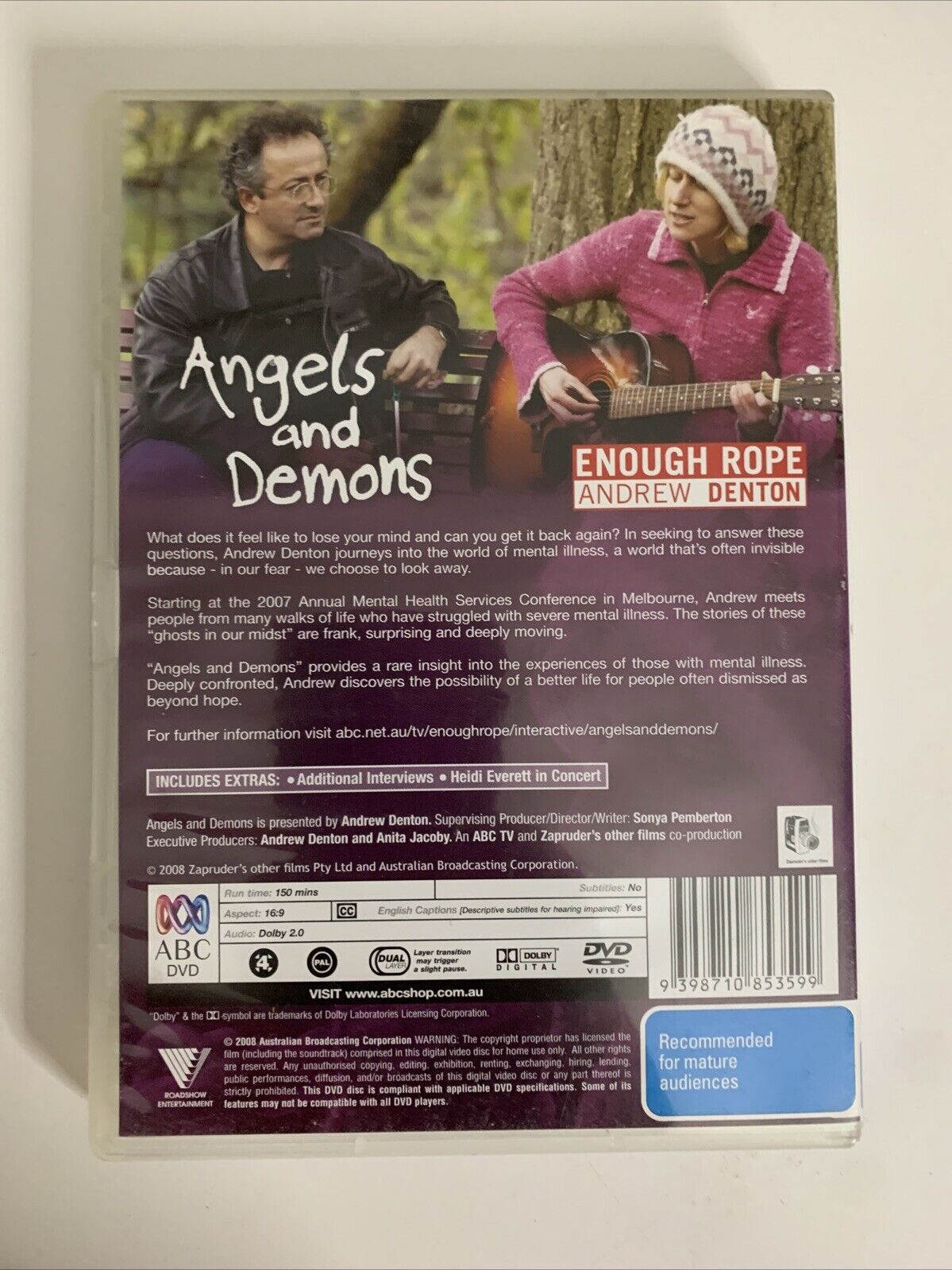 Enough Rope with Andrew Denton : Angels and Demons (DVD, 2003) Region 4