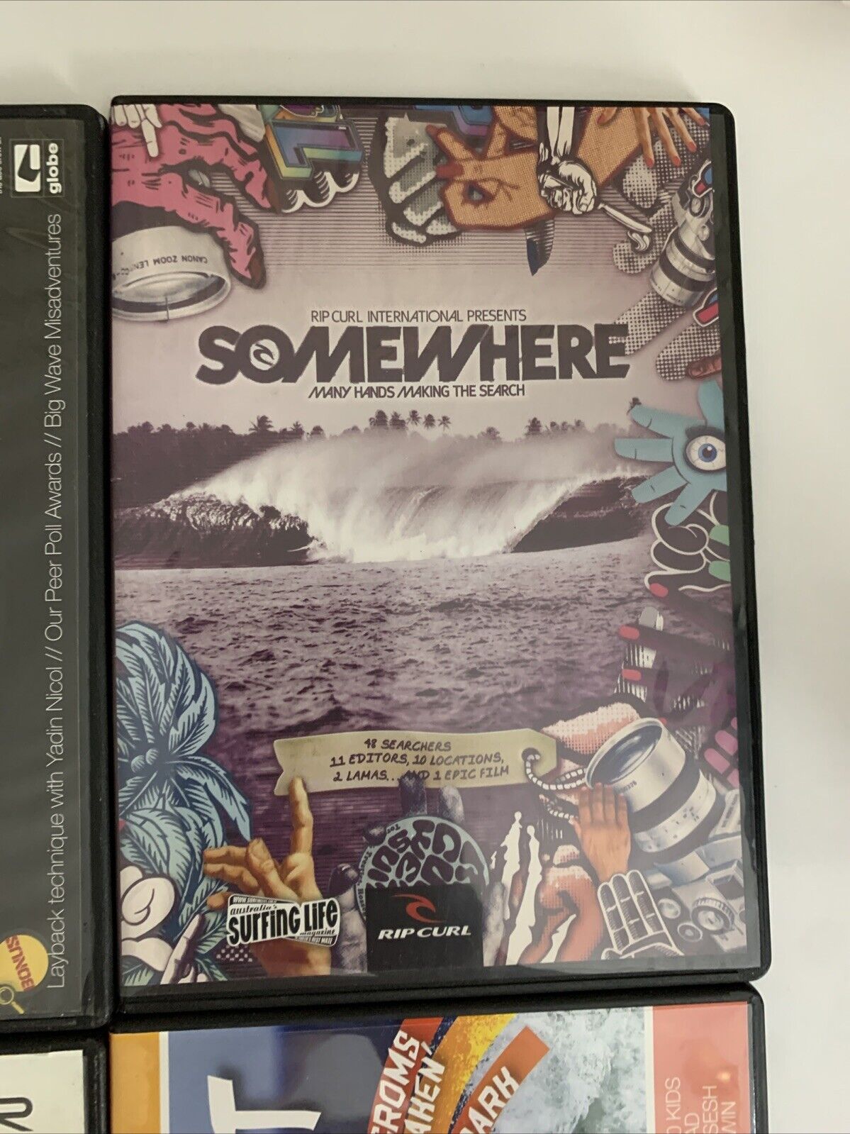 6x Surfing DVD Burn, 3D Destinations, Billabong World Championships, Somewhere