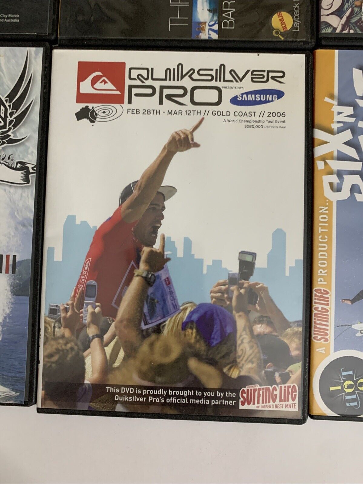 6x Surfing DVD Burn, 3D Destinations, Billabong World Championships, Somewhere