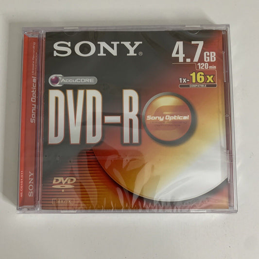 SONY DVD-R 4.7GB 120 Min DVD Blank Media NEW Sealed