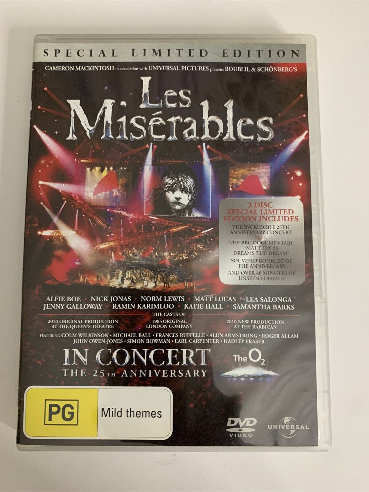 Les Miserables 25th Anniversary Special Edition (DVD, 2011) Region 4 &2