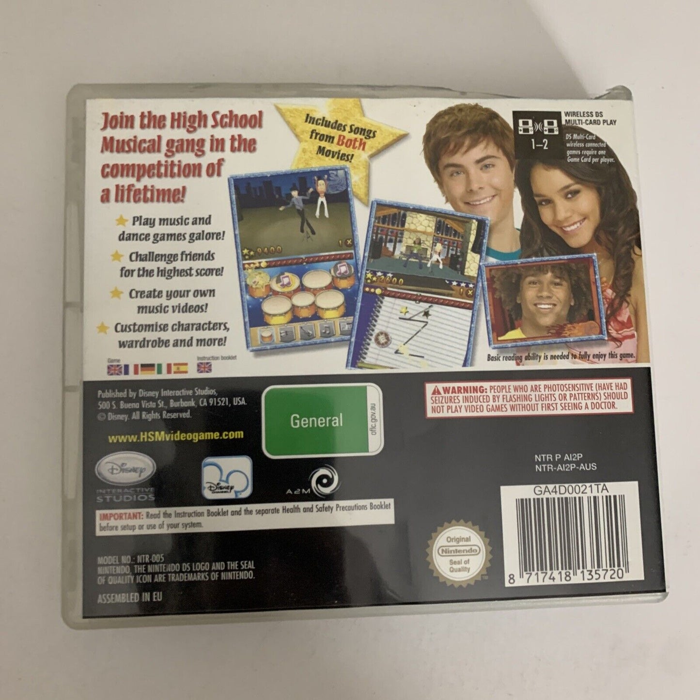 High School Musical Makin the Cut  NDS Nintendo DS Music 2004 Game