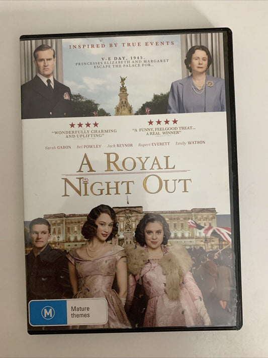 A Royal Night Out (DVD, 2015) Sarah Gadon, Bel Powley, Emily Watson Region 4