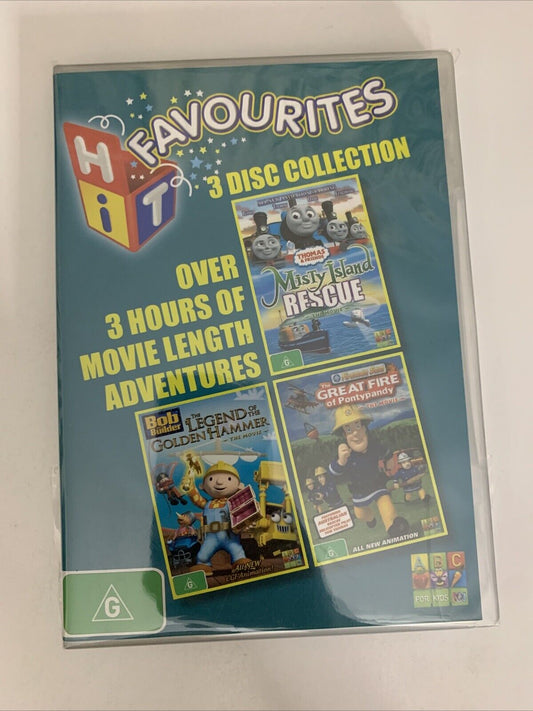 Thomas Tank Misty Island Rescue / Bob Builder Legend Golden Hammer / Fireman DVD