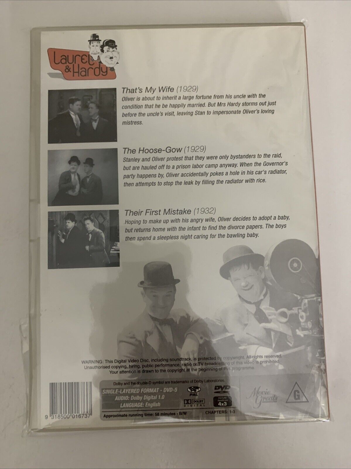 That's My Wife / The Hoose-Gow / Their First Mistake (DVD) Laurel & Hardy NEW