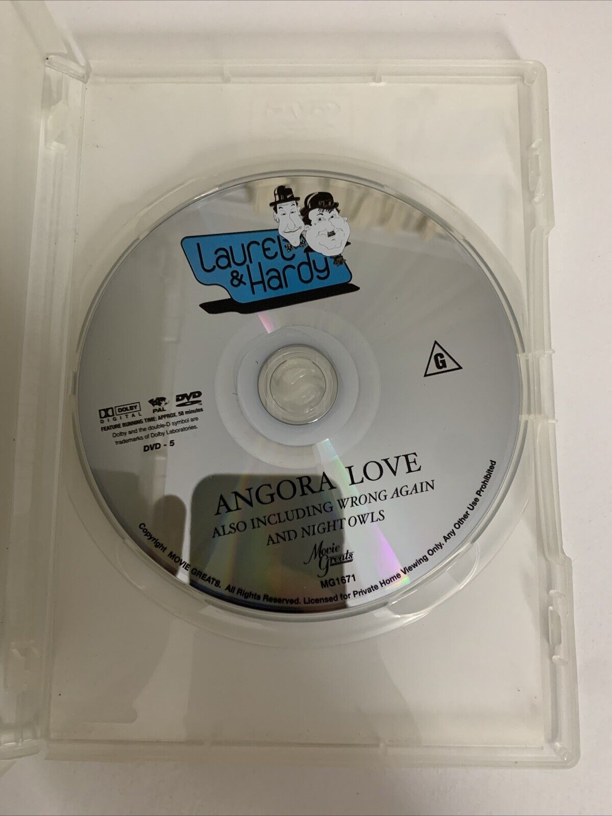 Angora Love / Wrong Again / Night Owls  (DVD, 1929) Laurel and Hardy Region 4
