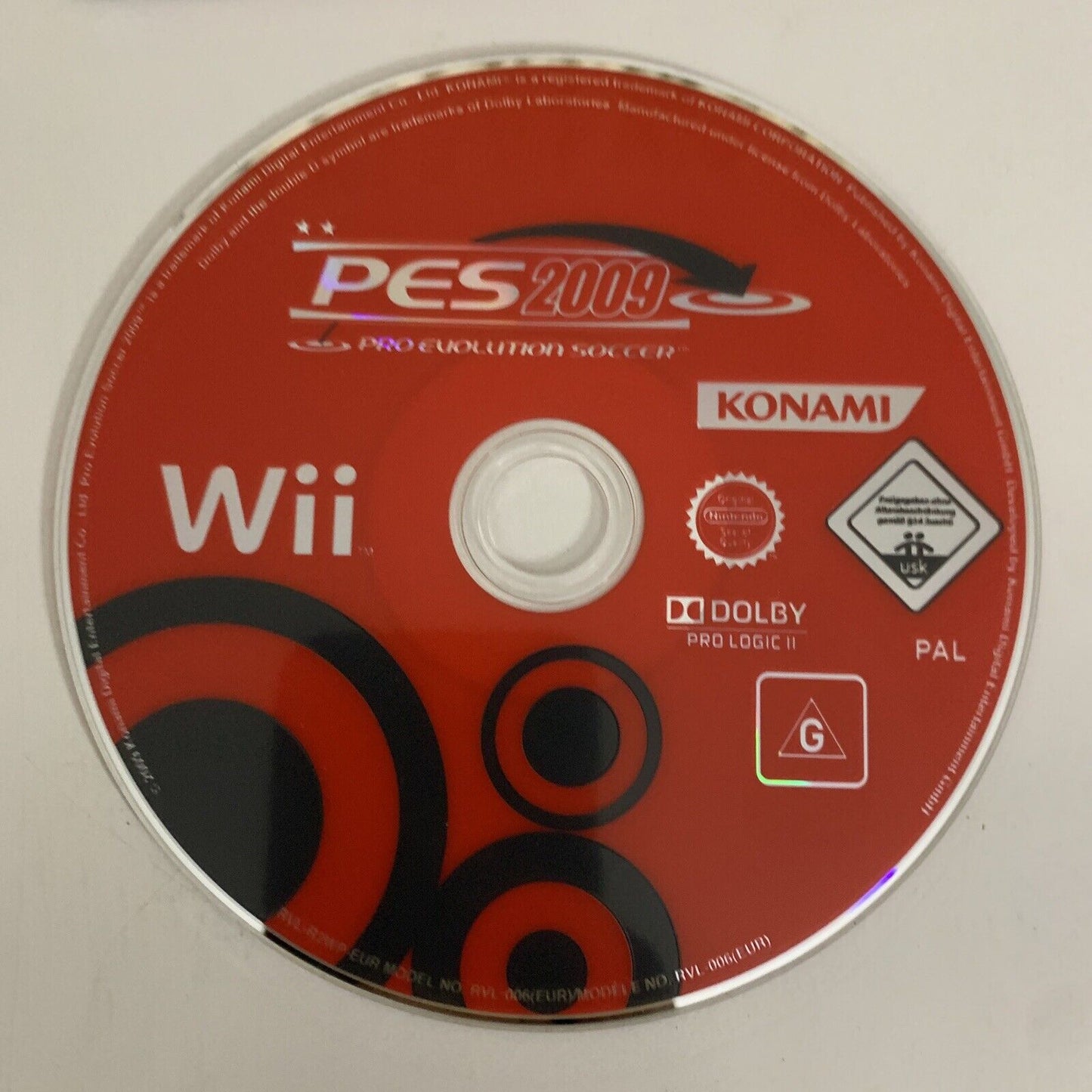 PES Pro Evolution Soccer 2009 Nintendo Wii PAL Messi Football Game Complete