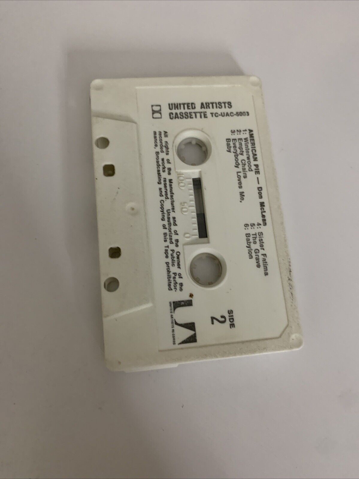 American Pie by Don McLean 1980 Music Cassette Album TC-UAC-5003